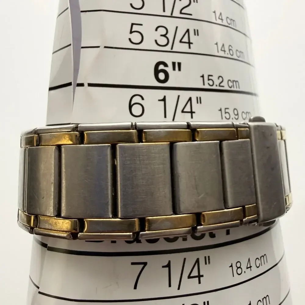 Elegant Vintage Armitron Crissal Men's Two-Tone Watch Working